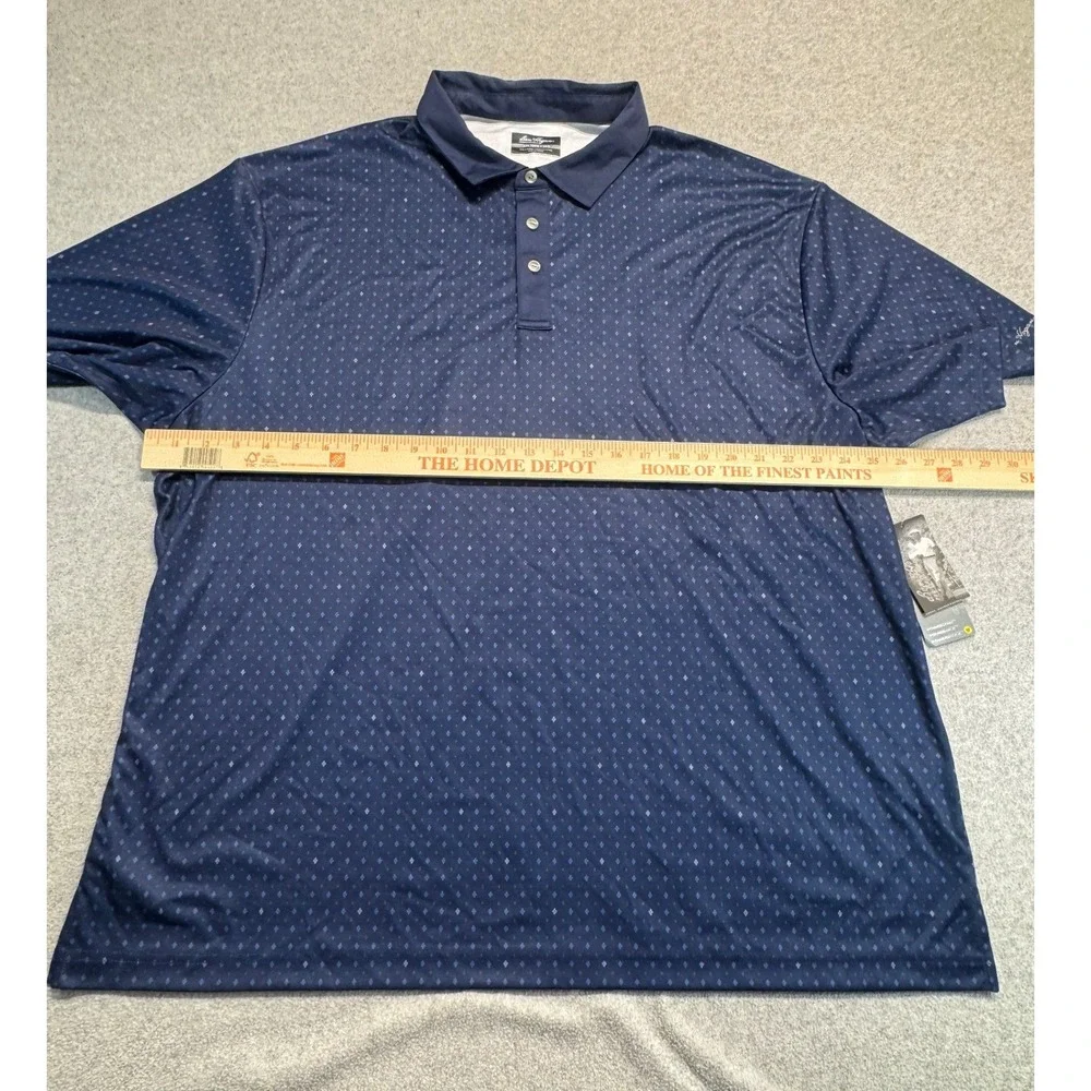 NWT Ben Hogan Performance Polo Shirt Men's 2XL Blue Golf PowerWick UPF 50 Active